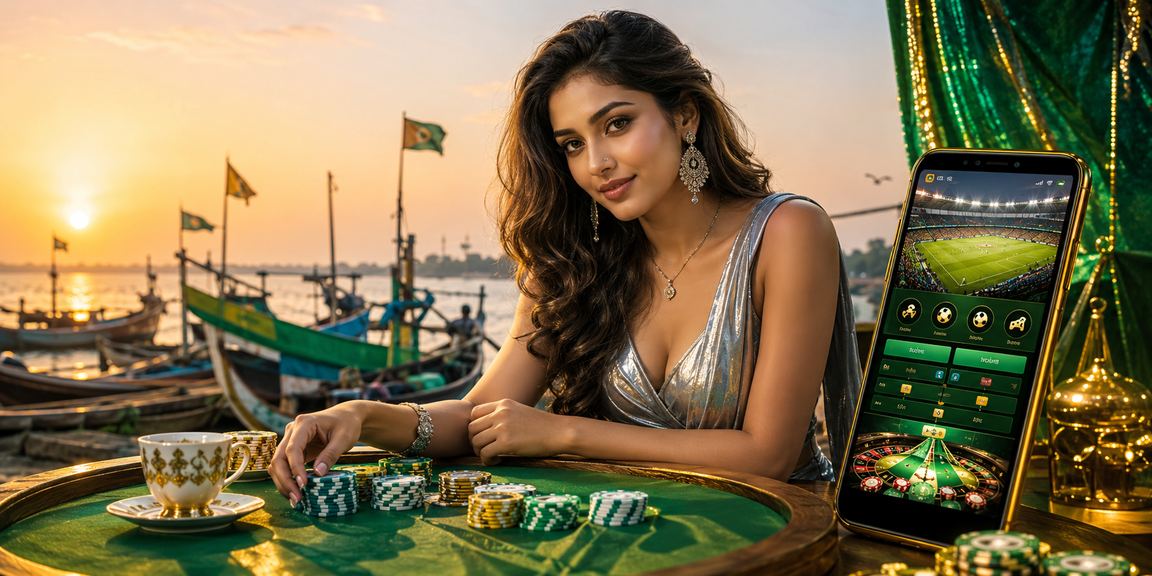 কক্সবাজার সমুদ্র সৈকতে মোবাইল ক্যাসিনো ব্যবহারের দৃশ্য